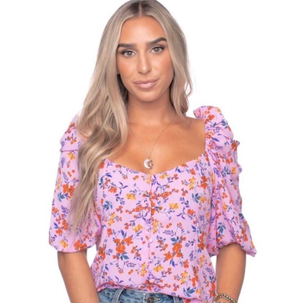 Buddy Love Demi Sweetheart Top -
Garden Party NWOT, Size Large